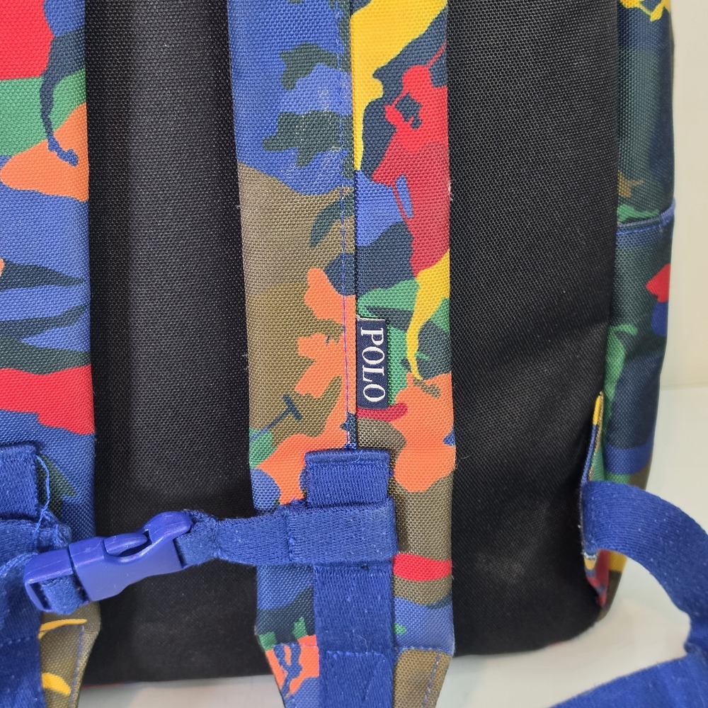 Polo Ralph Lauren Backpack With RARE Multicolor Camouflage Print - Used - Picture 10 of 16